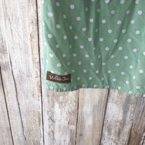 Matilda Jane Enticing Eyelet Green Polka Dot Blouse - Picture 5 of 8
